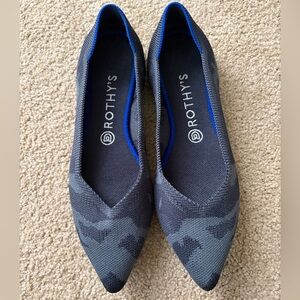 Rothy's Charcoal Camo Flats sz 9.5